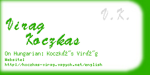 virag koczkas business card